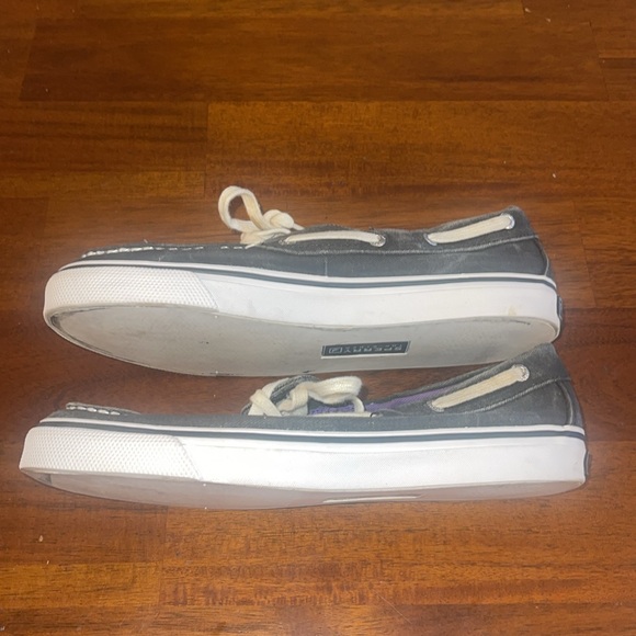 Sperry Ladies Bahama Canvas Shoes Boat Top Sider Size 7.5M 9771619 Grey - Picture 5 of 11